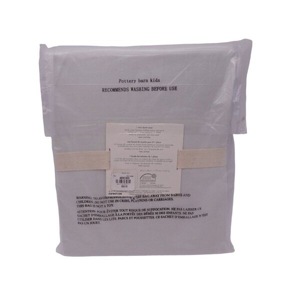 NWT Pottery Barn Kids X Star Wars Light Side Duvet Cover Size Twin White Cotton - Picture 8 of 8